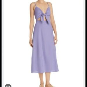 Show Me Your MuMu Lilac Tie-Front Midi Dress